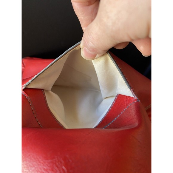 Red Handbag Nine West Faux Leather Shoulder Bag - Picture 12 of 12